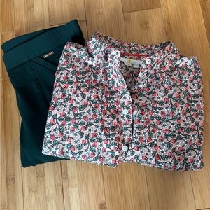 Boden Button Down No-Iron Top. Super Cute Pattern & Great Quality. Never Worn